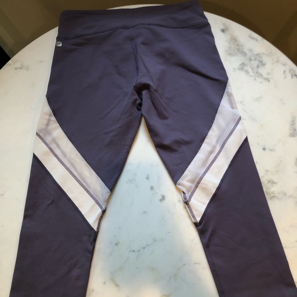 Fabletics purple and white Capri workout pants M - Picture 4 of 4